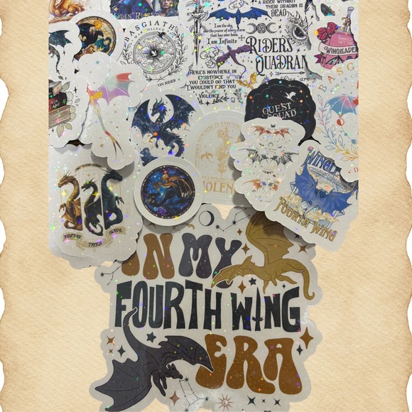 Fourth Wing Sticker Pack - Multicolor - Picture 3 of 4